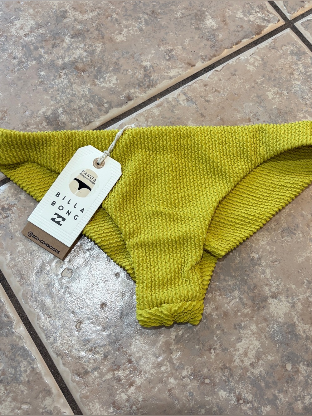 NWT Billabong Summer High Tanga Textured Bikini Bottom